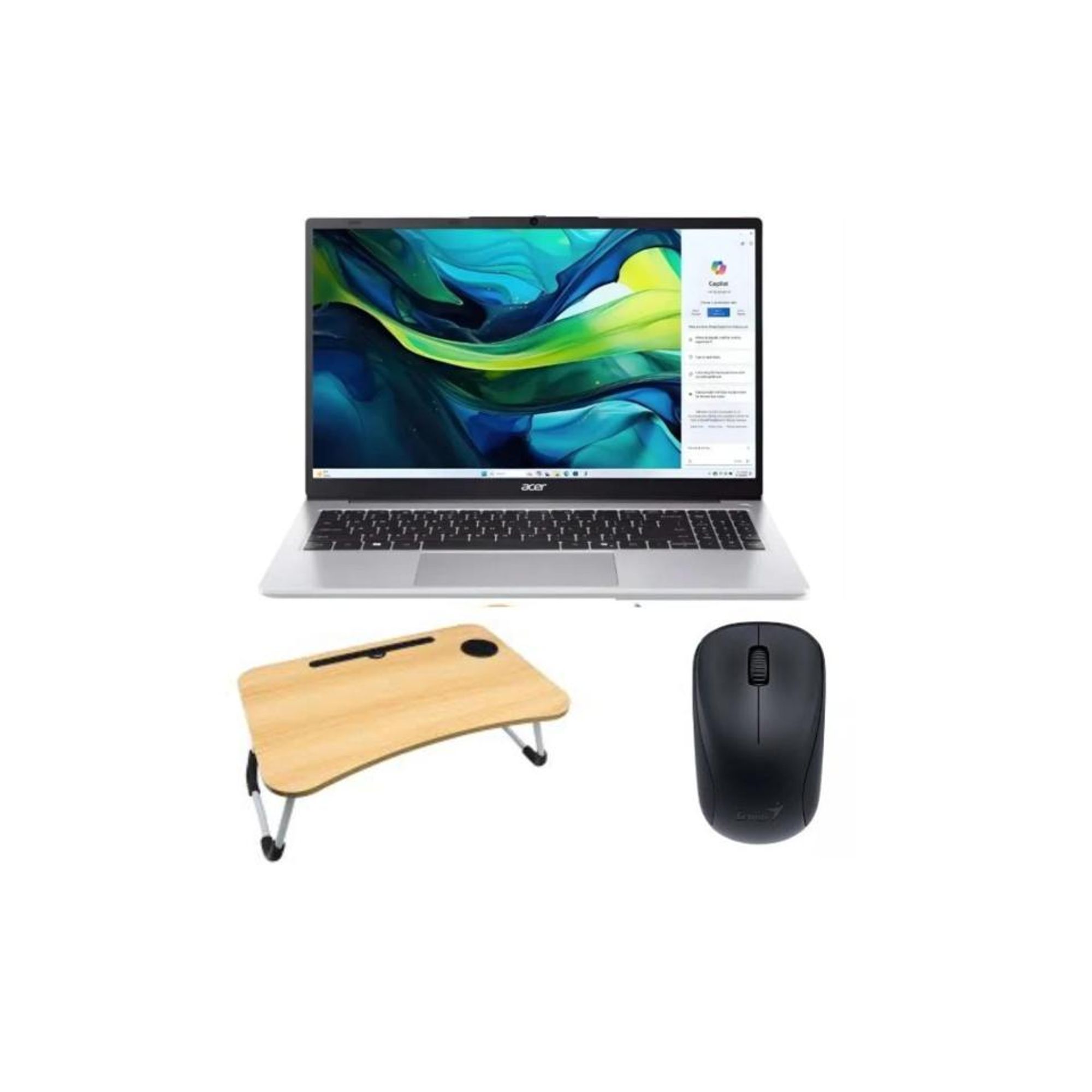Portátil Acer AL15-41P-R7JP Ryzen 7-5700U 16GB 512GB SSD Silver + Obsequio Mouse NX 7000 + Soporte Mesa